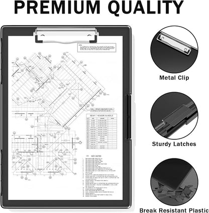 Rimilak Plastic Clipboard with Storage, Side Opening with 2 Compartment - Image 4