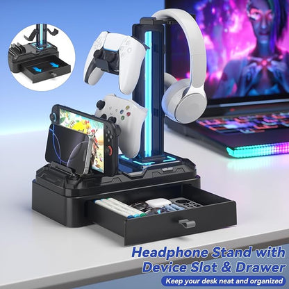 KDD Headphone Stand with USB A&C Charger Ports - Image 2
