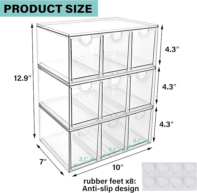 Prsildan Craft Art Supply Organizer Stackable Storage Drawer - Image 3