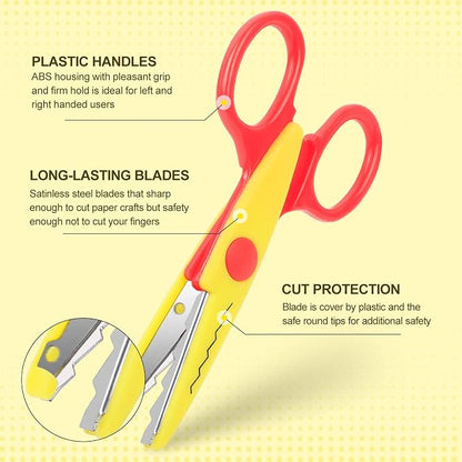 UCEC Craft Scissors Decorative Edge, 12 Pack, Bright Zig Zag Scissors | - Image 6