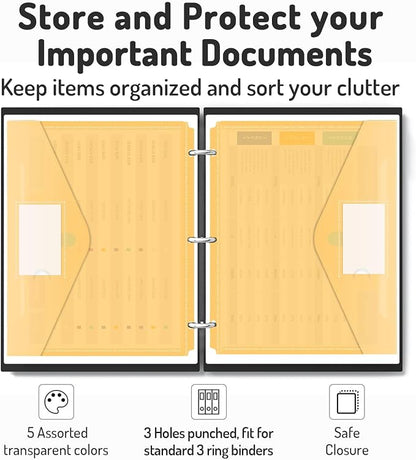 Forvencer Binder Pocket, 10 Pack Super Heavyweight Plastic Folders - Image 3