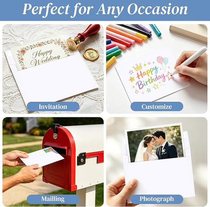 50 Pack A7 Envelopes, 5.24 x 7.24 in Christmas Envelopes - Image 7