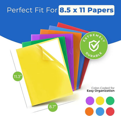 Dunwell Clear Plastic Folders for Documents - Image 2