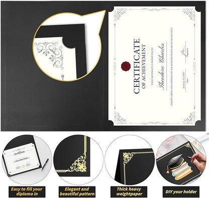 Oleitodh 110 Pcs Certificate Holders Bulk, Document Covers - Image 4