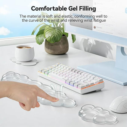 TECKNET Gel Cloud Wrist Rest Set, Cloud Wrist Rest - Image 5