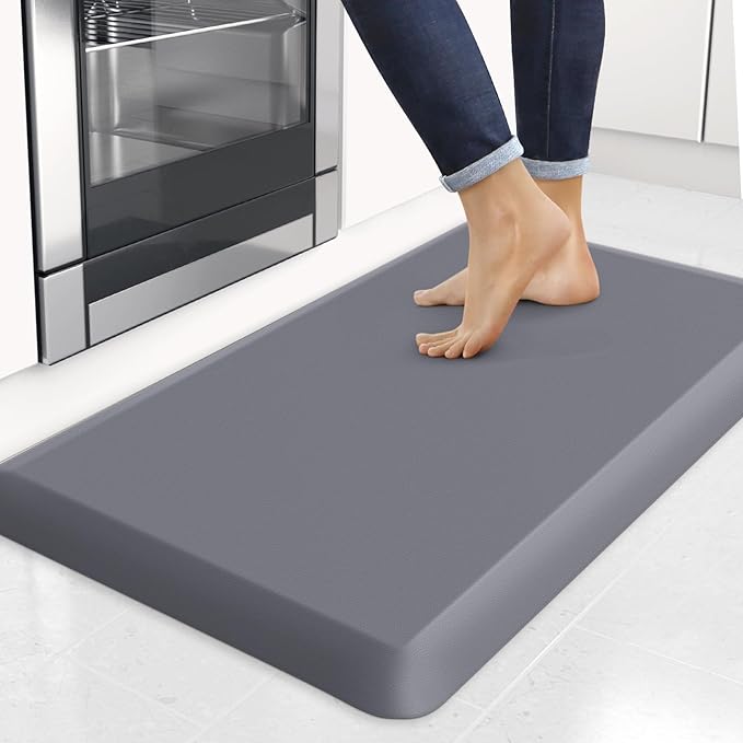 4/5 Inch Thick Kitchen Mats for Floor, StepRite Kitchen Rug for Standing Desk by Bringcushiontoyourlife