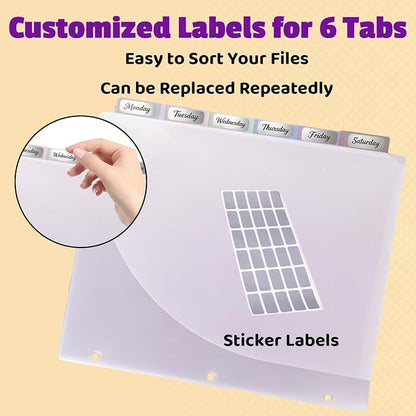 Binder Dividers with Tabs and Pockets, Letter Size - Image 3