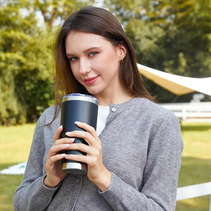 MEWAY 30oz Tumbler Double Wall Vacuum Insulated Travel Mug, Stainless Steel Tumbler with Lid, Durable Powder Coated Insulated Coffee Cup for Cold & Hot Drinks (Black,1 PACK) - Image 5