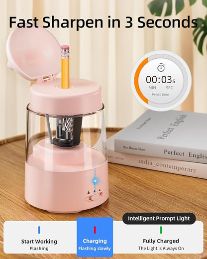 ZMOL Colored Pencil Sharpener for Kids Gift, Rechargeable Electric Pencil - Image 6