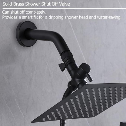 2 Handles Shower Faucet Set with Tub Spout Bathtub Shower Faucet Combo Set Shower System Complete Tub and Shower Trim Kit Matte Black - Image 5