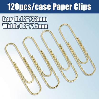Luomorgo 120 Pcs Gold Paper Clips - Image 2