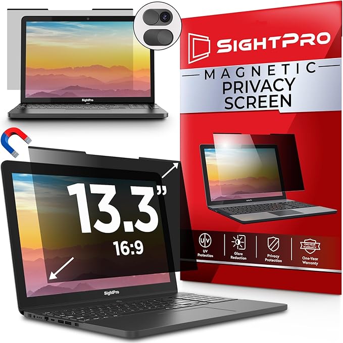SightPro Magnetic Laptop Privacy Screen 13.3 Inch 16:9 by SightPro