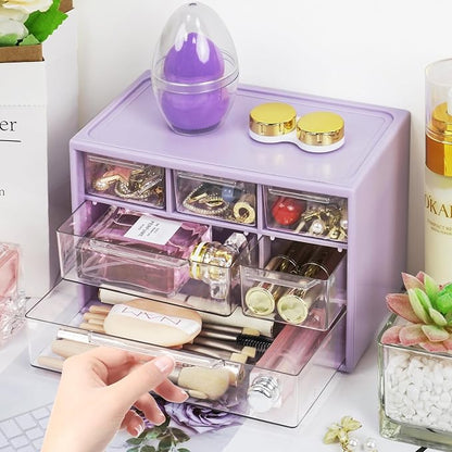 Desk Storage Organizer with 6 Mini Drawers, FODIENS Stackable Desktop Craft - Image 2