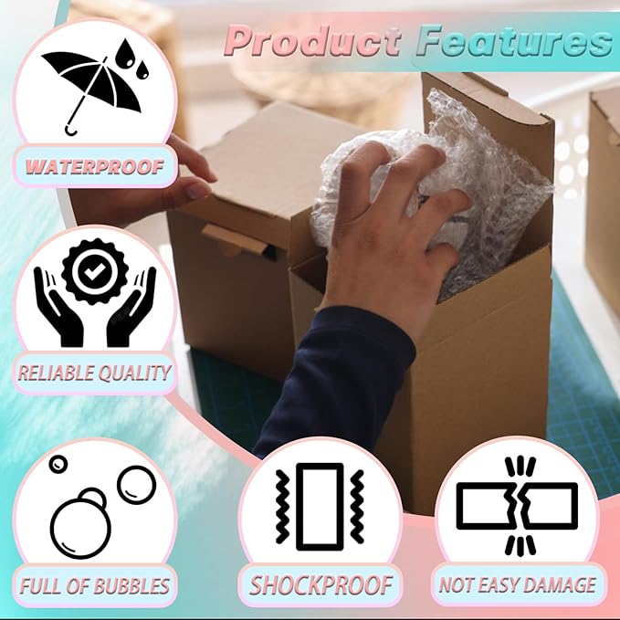 100 Pack 6"x8"Clear Bubble Out Bags - Image 6