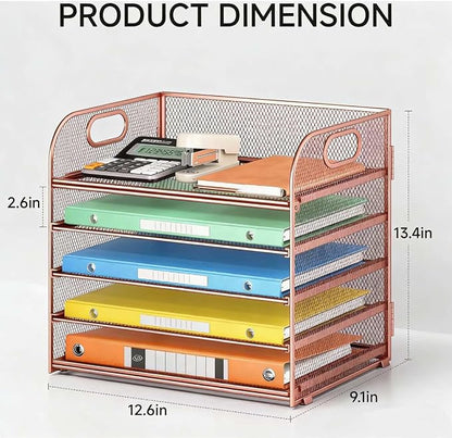 5 Tray Paper Organizer Letter Tray - Image 2
