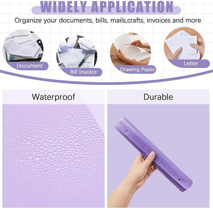 Maitys 30 Pack Binder Pockets 3 Hole Punch Clear Plastic Document Folders - Image 4