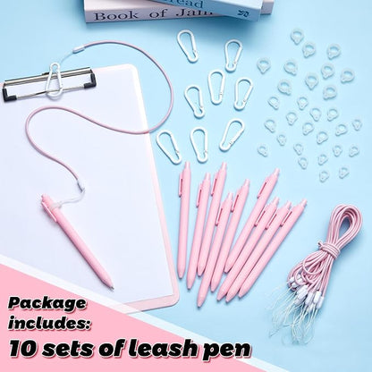 Lewtemi 10 Sets 24 Inch Pen Leash Pen Silicone Lanyard Holder - Image 3