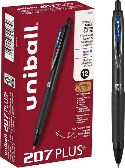Uniball 207 Plus+ Retractable Gel Pens 12 Pack by uni-ball