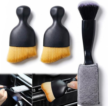 3 Pcs Exquisite Microfiber Duster Brushes, Car Detailing Brushes, Feather Duster by HDongany