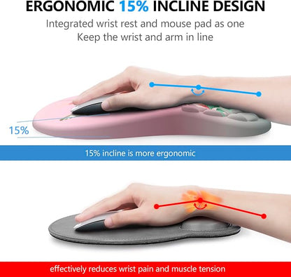 Mouse Pad with Wrist Rest & Keyboard Wrist Rest, Memory Foam - Image 2