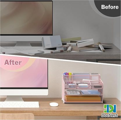 Docnest 3 Tier Mesh Desk Organizer - Image 2