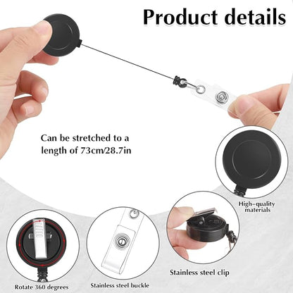 50 Pieces Retractable Badge Reels - Image 2