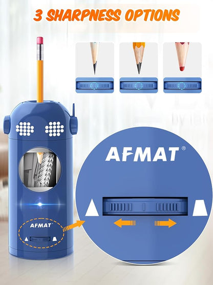 AFMAT Electric Pencil Sharpener Fully Automatic, Colored Pencil Sharpeners - Image 4