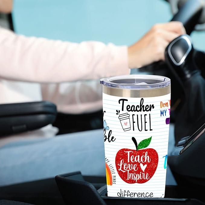 MFGNEH Teacher Gifts,Teacher Appreciation Gifts,Teachers Christmas Birthday Gift from Students,Back to School Gift for Women,20oz Stainless Steel Tumbler Cup - Image 5