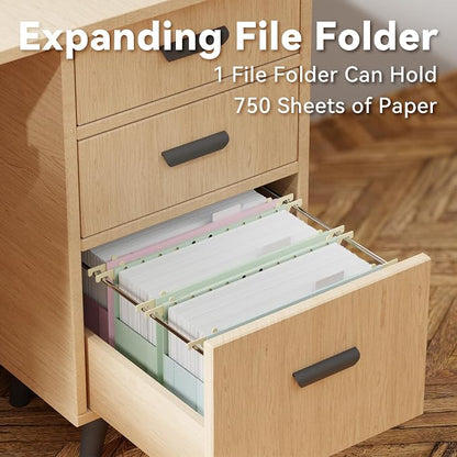 Ansook Hanging File Folders, 6 Pack Letter Size 3" Hanging File Folders - Image 5