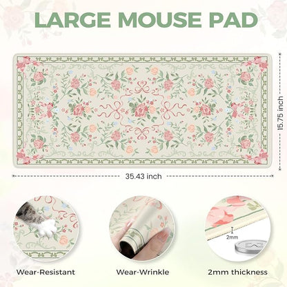 iCasso Green Desk Mat, Cute Desk Pad - Image 2