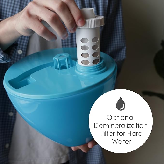 Crane Ultrasonic Cool Mist Humidifier for Bedroom, Baby Nursery, Kids Room, Plants, or Office, Large 1 Gallon Tank, Filter Optional, Aqua - Image 5