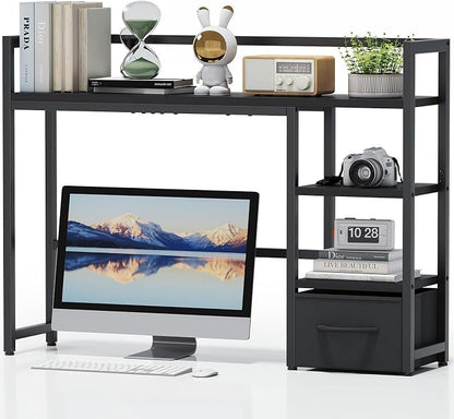 Marbrasse Desk Shelf with Drawer, Desk Shelf by Marbrasse