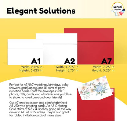 110 5x7 Red Invitation Envelopes - Image 2