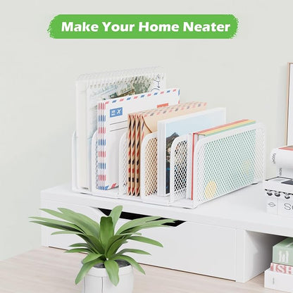 Mail Organizer Countertop, Metal File Holder - Image 6