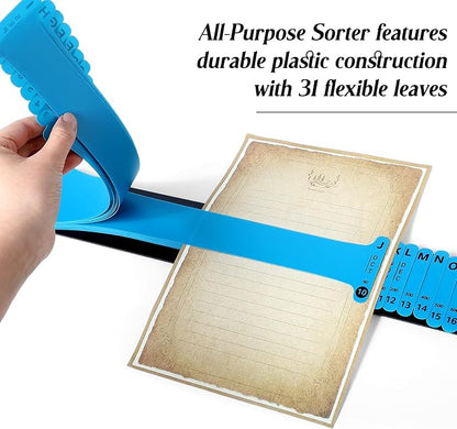 PerKoop Plastic All Purpose Document Sorter Alphabetical a-z File Organizer - Image 5