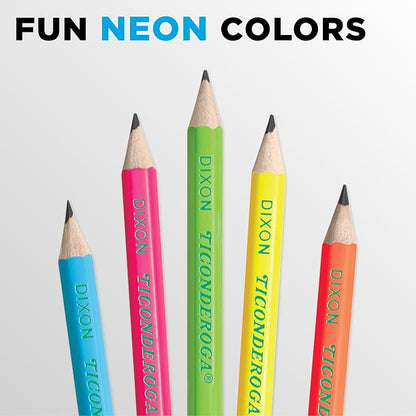 Ticonderoga Neon Pencils, #2 Pre-Sharpened Wood Pencils - Image 5