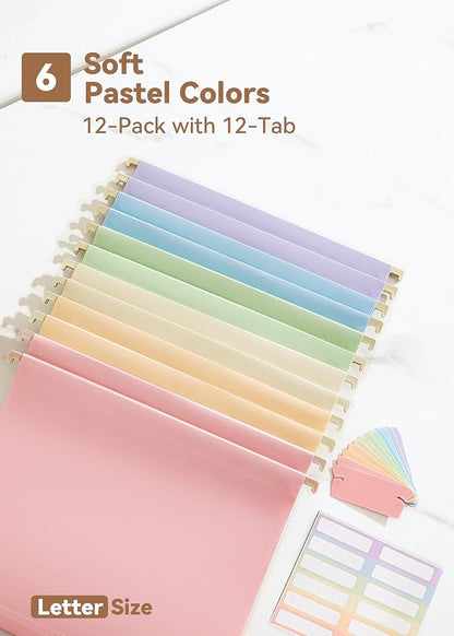 SortRax Plastic Hanging File Folders, Sturdy & Tear-Resistant, Letter Size - Image 5