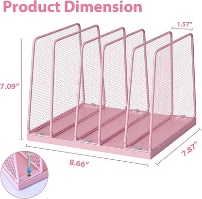 LEKETREE Small Desk File Organizer, 5-Section Upright File Sorter, Vertical - Image 6