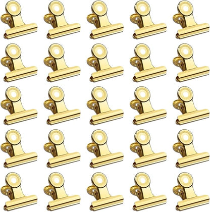 30 Pack Small Bull Clips 0.87 Inch Mini Metal Hinge Clips Binder Paper Hinge by Orcielo