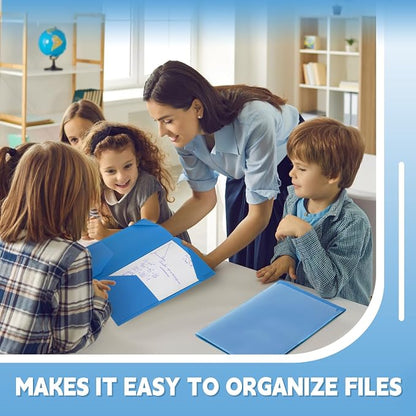 Henoyso 36 Pack Blue Plastic Folders - Image 6