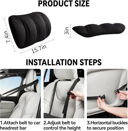 Lumbar Support Pillow for Car, Back Support for Car Seat Cushion, Adjustable - Image 6