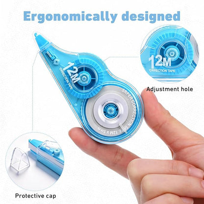 AmazingSpark 100 Pcs Correction Tape Bulk 39.4 ft White Wrong out - Image 3