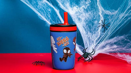 Zak Designs Marvel Spider-Man Kelso Toddler Cups For Travel or At Home, 12oz Vacuum Insulated Stainless Steel Sippy Cup With Leak-Proof Design is Perfect For Kids (Spidey and His Amazing Friends) - Image 10