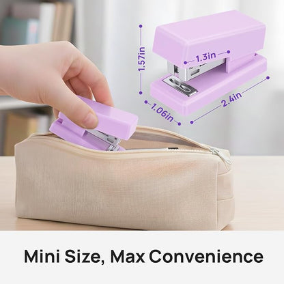 Mini Stapler with 2000 Staples, 30 Sheet Capacity, Jam-Free Small Desktop - Image 2
