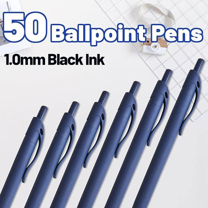 BallPoint Pens, 50 Pack, Bulk Pens, Click Pens - Image 2