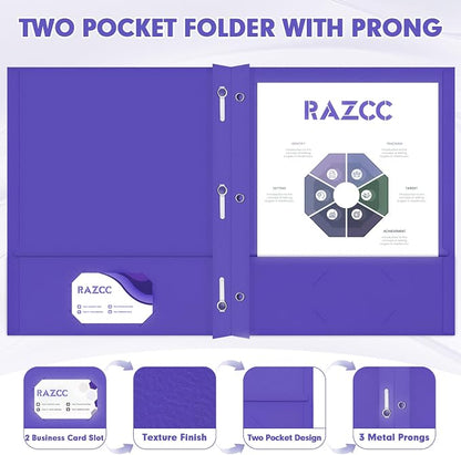 Two Pocket Folders, RAZCC 50 Pack Two Pocket Folders - Image 3