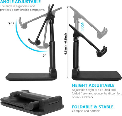 Cell Phone Stand for Desk, Angle & Height Adjustable Phone Holder, | Fully - Image 4