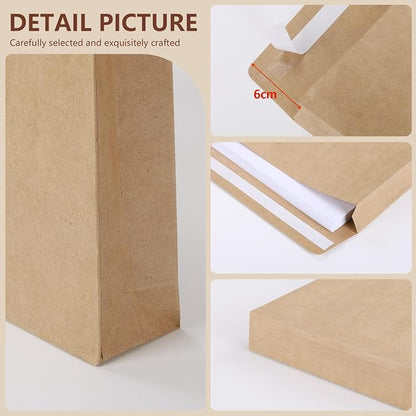 zmybcpack 25 Pack 10" x 13" Expandable Catalog Envelopes, Large Kraft Document - Image 3