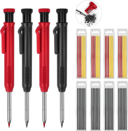 MECHEER 4 Pack Carpenter Pencils Mechanical Pencils by MECHEER