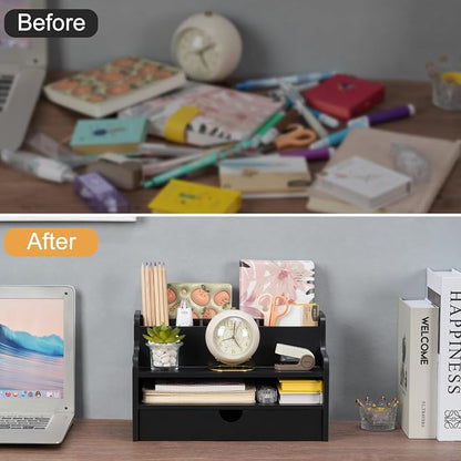 Mail Organizer Countertop, 4 Slots Desk Organizer - Image 7